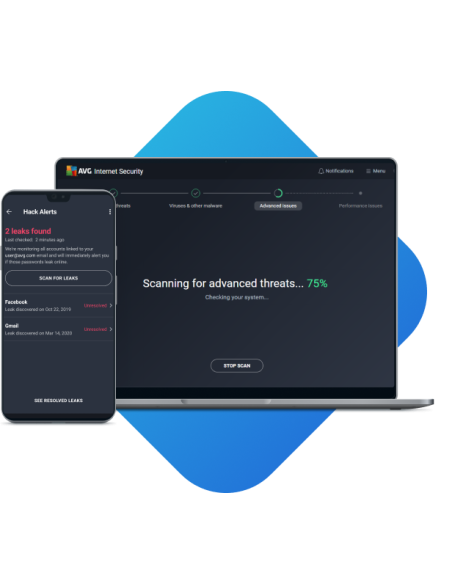 AVG Internet Security: análisis inteligente en curso y alertas de filtraciones (Hack Alerts) en el móvil