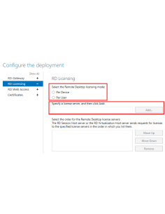 RDS CAL 2025 por usuario: pack de 50 para Windows Server 2