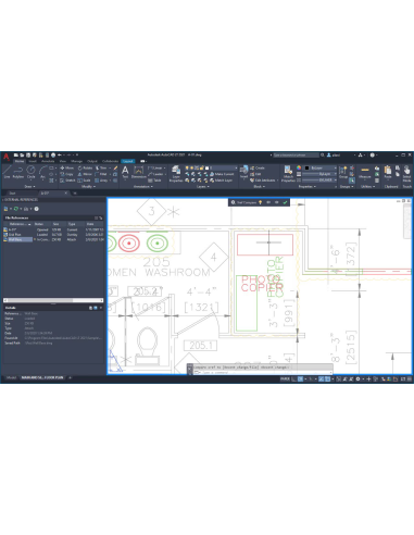 AutoCAD LT 2021: comparación de una referencia externa con la paleta Referencias externas