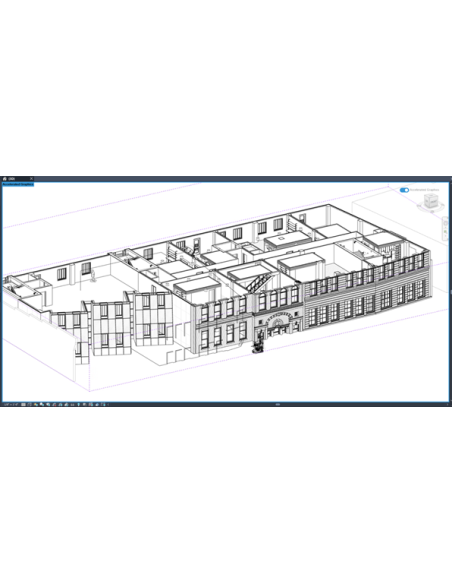Vista 3D con gráficos acelerados y cuadro de sección en tiempo real en Revit 2027
